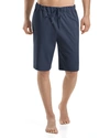 Hanro Natural Living Organic Cotton Drawstring Shorts In Navy