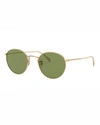 OLIVER PEOPLES MEN'S COLERIDGE ROUND METAL AVIATOR SUNGLASSES,PROD230450172