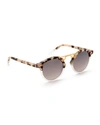 Krewe St. Louis 46mm Round Sunglasses In Oyster To Crystal
