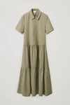 COS DRESS WITH GATHERED PANELS,0874012001