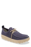 Fly London Chat Moc Toe Derby In Navy/ White