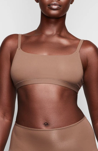 Skims Fits Everybody Scoop Neck Bralette In Oxide