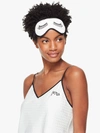 Kate Spade Women's Satin Camisole Tap Set With Eyelash Eye Mask In Off White