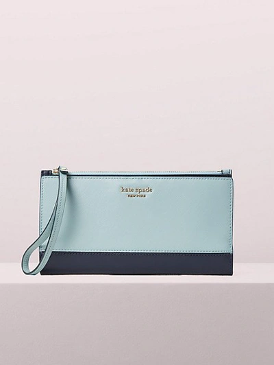 Kate Spade Spencer Continental Wristlet In Frosted Spearmint Multi