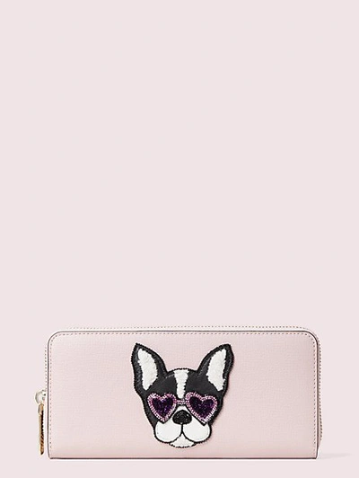 Kate Spade Sylvia Francois Slim Continental Leather Wallet In Tutu Pink