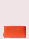 Kate Spade Spencer Zip-around Continental Wallet In Tamarillo