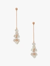 KATE SPADE PRECIOUS PANSY LINEAR EARRINGS,ONE SIZE
