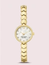 KATE SPADE HOLLIS GOLD-TONE STAINLESS STEEL HEARTS WATCH,ONE SIZE