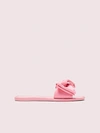 Kate Spade Bikini Bow Flat Neoprene Sandals In Neon Pink
