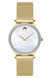 MOVADO MUSEUM CLASSIC DIAMOND BRACELET WATCH, 28MM,0607307