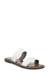 Sam Edelman Gala Two Strap Slide Sandal In Bright White