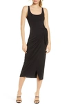 FRENCH CONNECTION ZENNA SLEEVELESS FAUX WRAP DRESS,71NGV