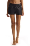 Commando Faux Stretch-leather Shorts In Black