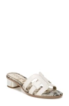 Sam Edelman Illie Logo Slide Sandals Women's Shoes In Modern Ivory Leather