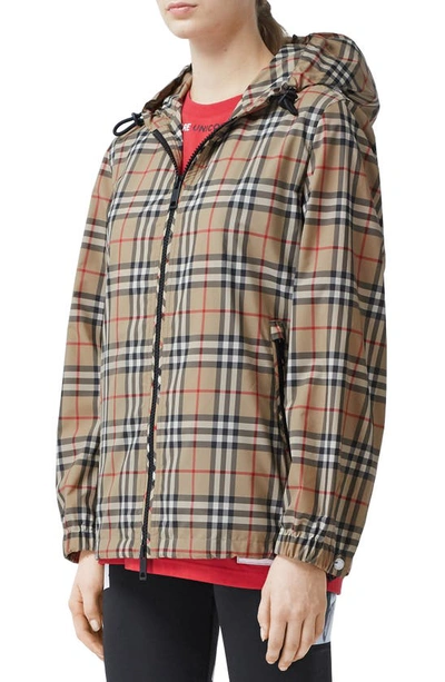 Burberry Reversible Vintage Check Jacket In Archive Beige