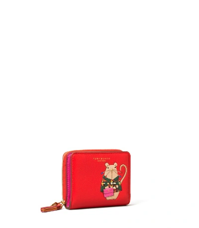 Tory Burch Rita The Rat Bi-fold Wallet In Lunar New Year Rat Wallet |  ModeSens