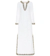 TORY BURCH EMBELLISHED BRODERIE-ANGLAISE MAXI DRESS,P00465397