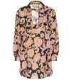 GUCCI FLORAL LINEN BLOUSE,P00469287