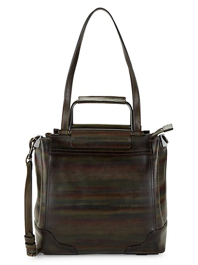 Frye Charlie Printed Leather Tote In Dark Multicolor