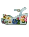 DOLCE & GABBANA Floral Printed Platform Wedge