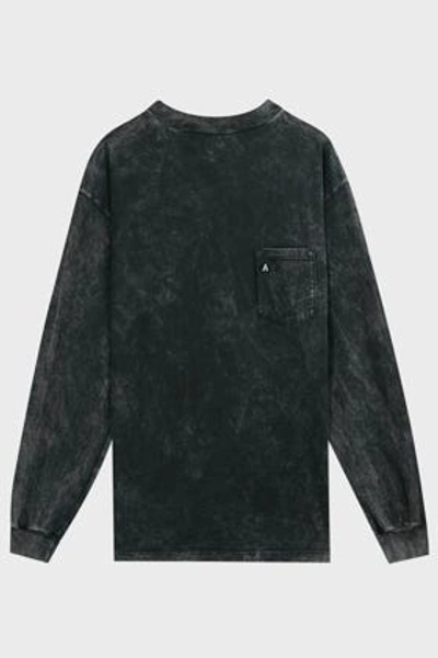 Aries Acid-wash Cotton Jumper In Faded Black