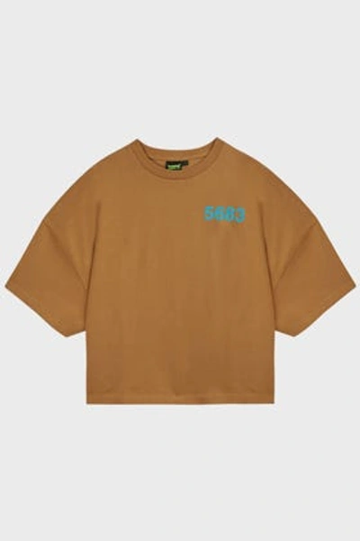 Wc X Hummel Ruff-neck Cotton T-shirt In Brown
