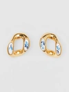 BURBERRY Enamel Detail Gold-plated Chain-link Earrings
