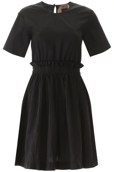 N°21 Layered Short Dress In Black