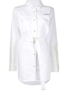 OFF-WHITE CRISP WHITE SHIRT DRESS,36BD931A-4CF4-B7AA-D6EB-E9CD0960627E