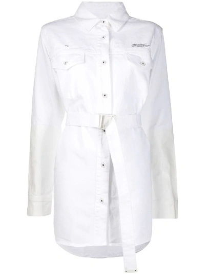 Off-white Crisp White Shirt Dress