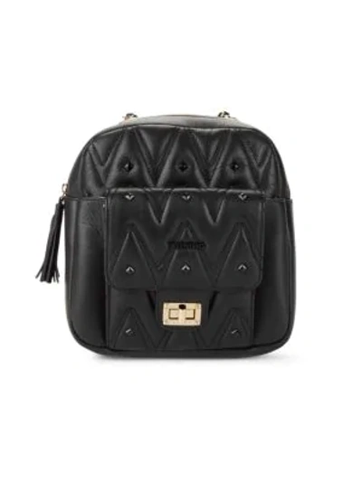 Valentino By Mario Valentino Balzac D Sauvage Studded Convertible Backpack In Black