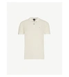 Hugo Boss Logo-embroidered Cotton-piqué Polo Shirt In Light/pastel Grey