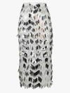 ANOUKI METALLIC FRINGED SEQUIN PENCIL SKIRT,ASS20I15SKSI14716024