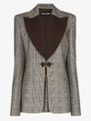 HOUSE OF HOLLAND CONTRAST LAPEL CHECKED WOOL BLAZER,SS20W098614651619