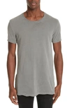 Ksubi Taupe Distressed Seeing Lines T-shirt In Grey