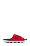 Nike Asuna Slide Sandal In Black/ White/ University Red