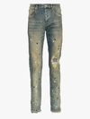 Purple Brand Paint Splatter Jeans In Blue