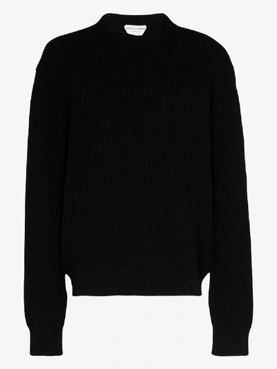 Bottega Veneta Chunky Rib Knit Jumper In Brown