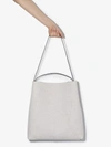 AESTHER EKME AESTHER EKME WHITE CANVAS AND LEATHER SHOULDER BAG,02S20SCC139C0114738729