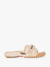 OFF-WHITE OFF-WHITE BEIGE ODSY VELCRO STRAP SLIDES,OMIA170S20D39020480014811140