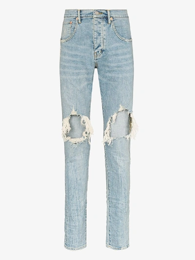 PURPLE BRAND SKINNY-JEANS IM DESTROYED-LOOK,P002LIB14712273