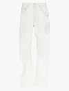 OFF-WHITE OFF-WHITE HOLE DETAIL STRAIGHT LEG JEANS,OWYA018S20DEN001400014900121