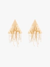 JIL SANDER GOLD TONE TASSEL PEARL EARRINGS,JSWQ837338WQS8003914807922