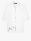 NULABEL NULABEL MENS WHITE ZIP-UP BOWLING SHIRT,11130414774456