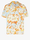 Endless Joy Opening Ceremony Acid Flower Aloha Shirt In Blue