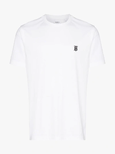 BURBERRY WHITE MONOGRAM LOGO T-SHIRT,801402114059548