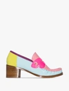 SOPHIA WEBSTER X PATRICK COX MULTICOLOURED ICONIC 60 LEATHER LOAFERS,SPM2000214499661