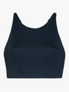 Girlfriend Collective Topanga Low-impact Longline Sports Bra In Blau
