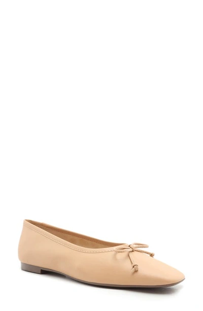 Schutz Arissa Square Toe Ballet Flat In Beige