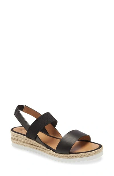 Aquatalia Annalise Espadrille Wedge Sandal In Black